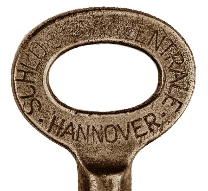 Schlüssel Alt Hannover Gravur